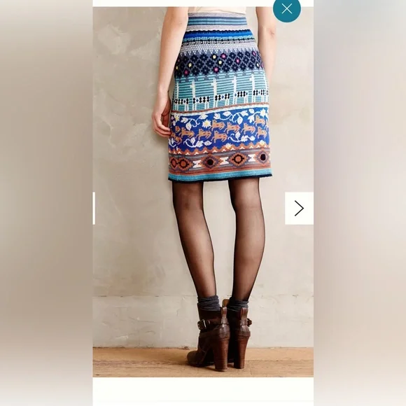 HWR Anthropologie llama skirt-small - Picture 6 of 11